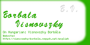 borbala visnovszky business card